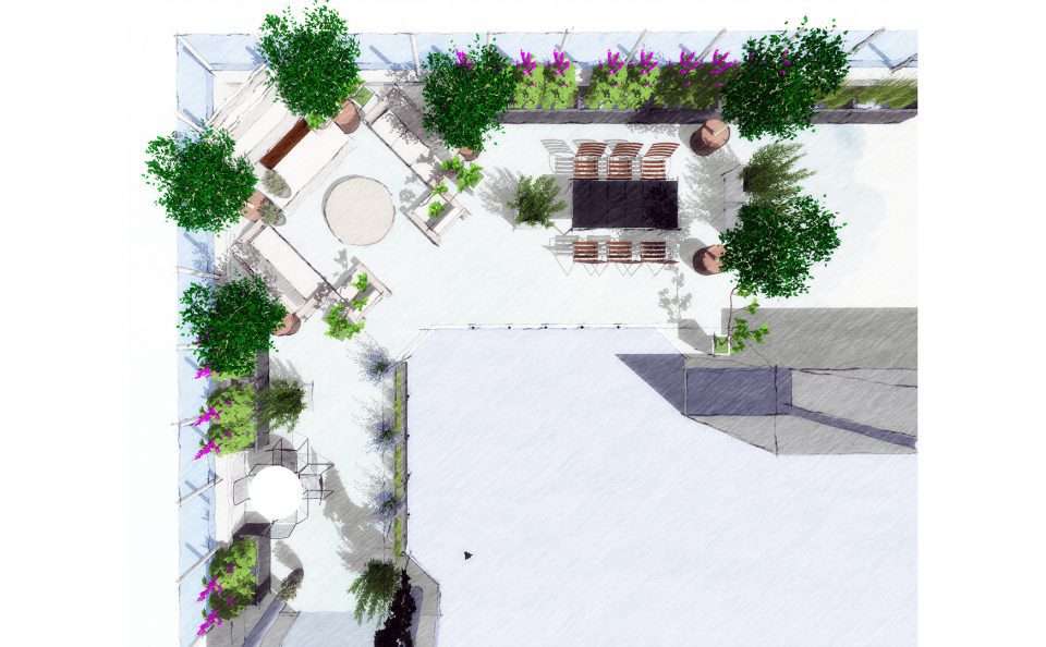 roof garden landscape design plan concept2