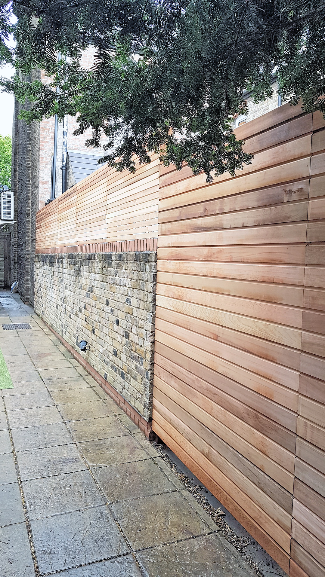 london nw6 garden fencing cedar concept landscape architects design
